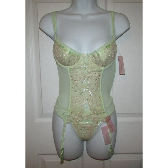 Rene Rofe Sophie B Mint Green 3 Pc Corset Set - NEW - Picture 1 of 16